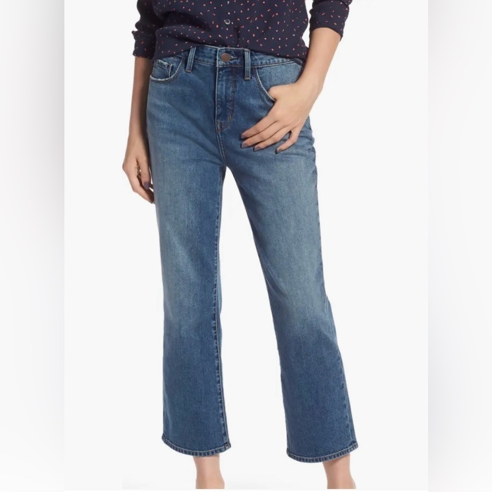 Treasure & Bond Praise Flare High Rise Crop Medium Wash - Size 29
